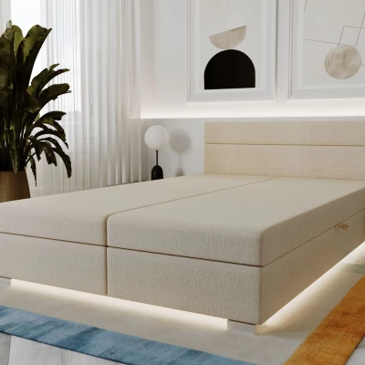 Manželská čalouněná postel 140x195 GITA 2 - krémová