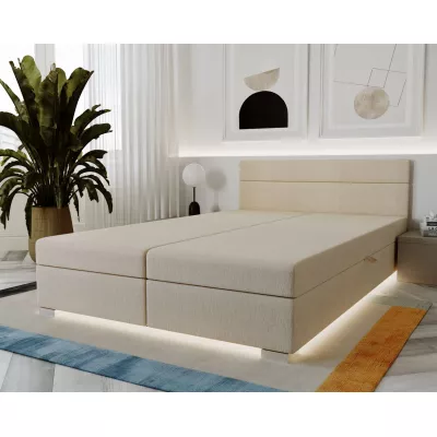 Manželská čalouněná postel 140x195 GITA 2 - krémová