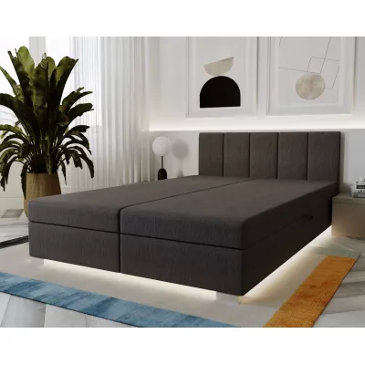 Čalouněná dvoulůžková postel 160x195 PEGY 2 - grafitová