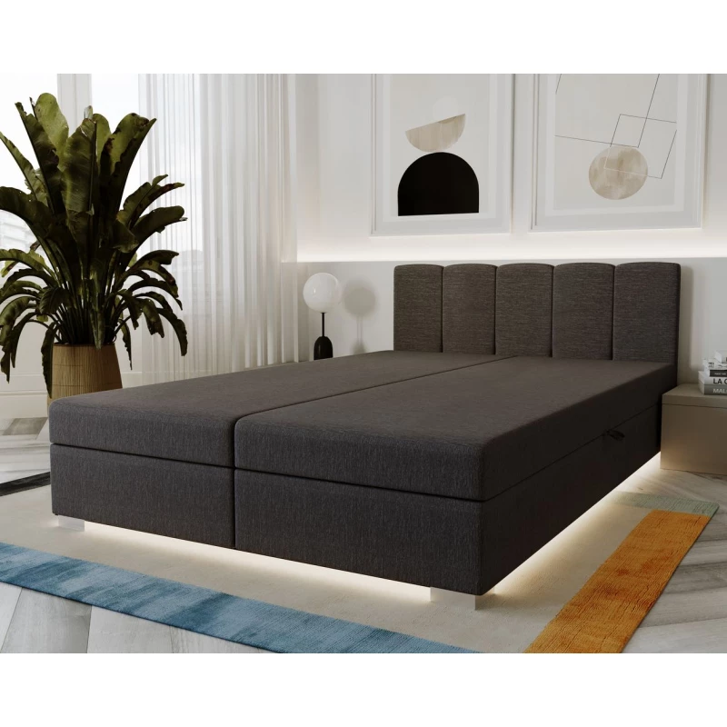 Manželská postel 160x195 INEJ 2 - grafitová