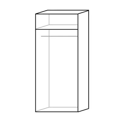 Dvoudveřová šatní skříň 90 cm FRIDLEY - dub sonoma