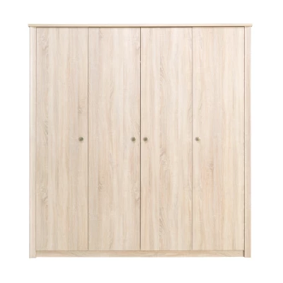 Čtyřdveřová šatní skříň 200 cm FRIDLEY - dub sonoma