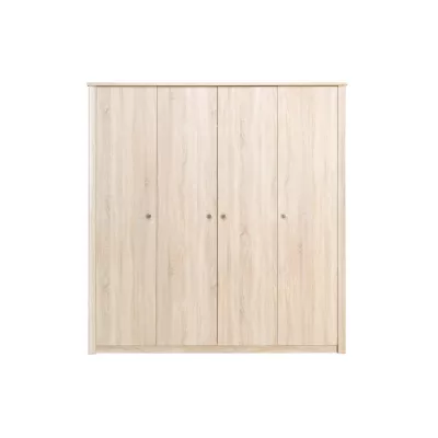 Čtyřdveřová šatní skříň 200 cm FRIDLEY - dub sonoma