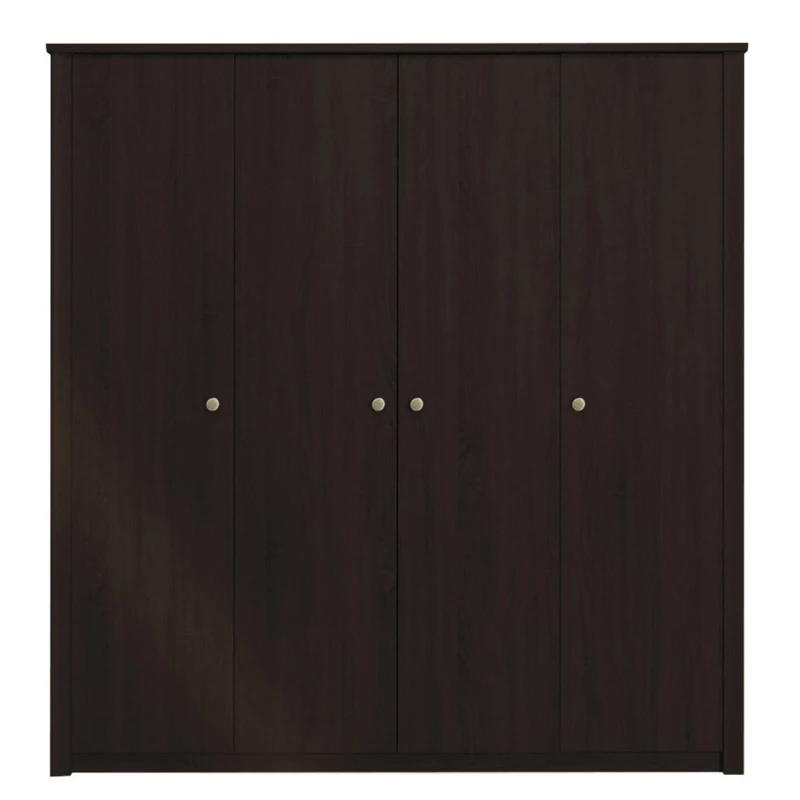 Čtyřdveřová šatní skříň 200 cm FRIDLEY - dub sonoma čokoláda