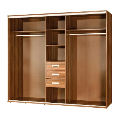 Šatní skříň se zrcadlem 255 cm MAKEL - dub sonoma