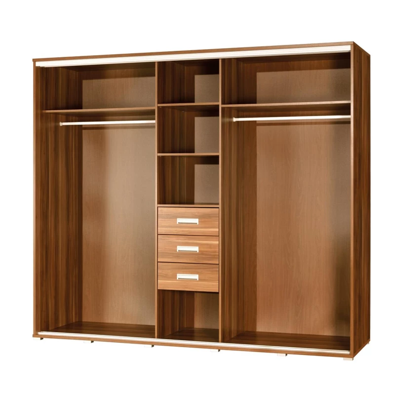 Šatní skříň se zrcadlem 255 cm MAKEL - dub sonoma