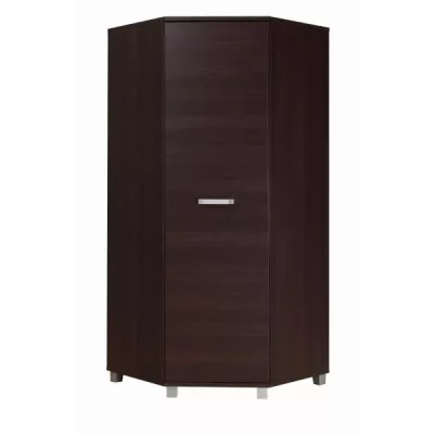 Rohová šatní skříň 90 cm ANDOVER - kaštan wenge