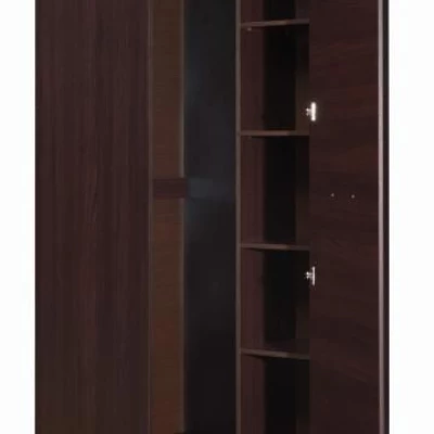 Rohová šatní skříň 90 cm ANDOVER - kaštan wenge