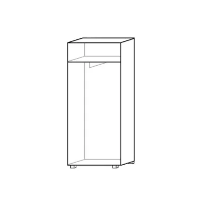 Předsíňová skříň 68 cm se šatní tyčí ANDOVER - kaštan wenge