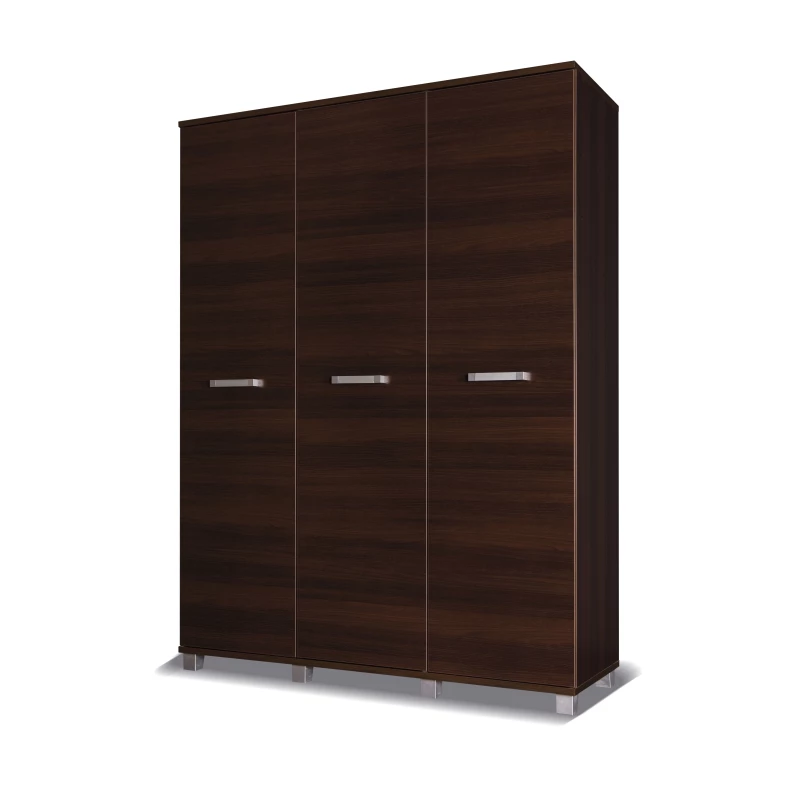 Šatní kombinovaná skříň 150 cm ANDOVER - kaštan wenge