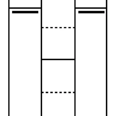 Šatní kombinovaná skříň 150 cm ANDOVER - kaštan wenge