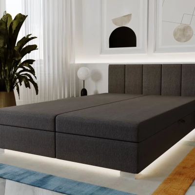 Čalouněná dvoulůžková postel 180x195 PEGY 1 - grafitová