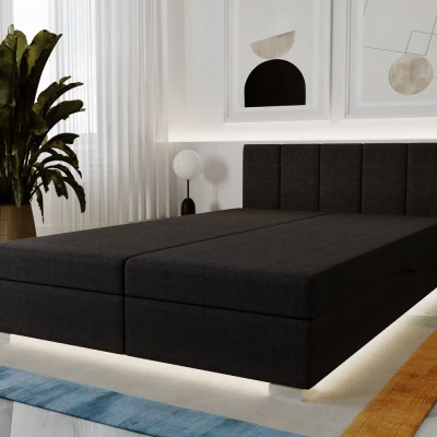 Čalouněná dvoulůžková postel 140x195 PEGY 1 - černá