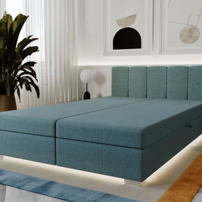 Manželská postel 160x195 INEJ 1 - modro šedá