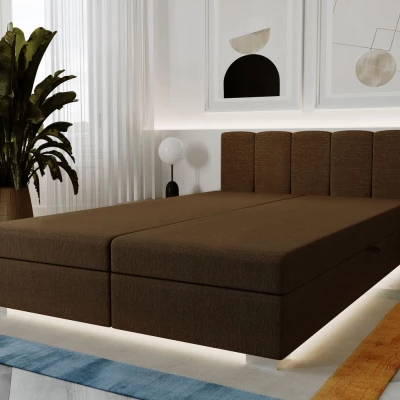 Manželská postel 160x195 INEJ 1 - tmavě hnědá