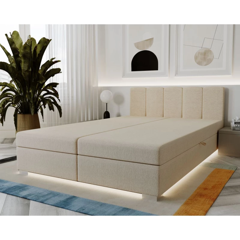 Manželská postel 160x195 INEJ 1 - krémová