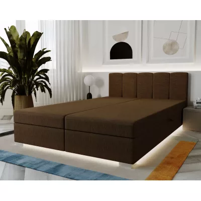 Manželská postel 140x195 INEJ 1 - tmavě hnědá