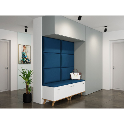 VÝPRODEJ - Čalouněný panel na zeď 70x40 PAG - modrý