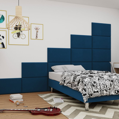 VÝPRODEJ - Čalouněný panel na zeď 70x40 PAG - modrý