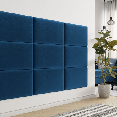 VÝPRODEJ - Čalouněný panel na zeď 70x40 PAG - modrý