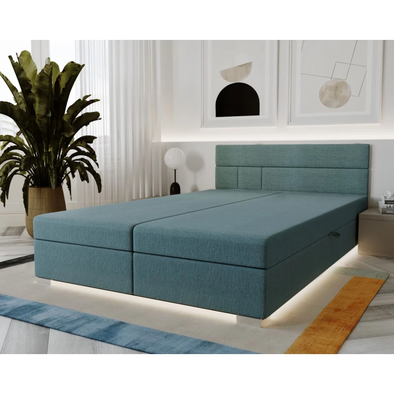 Dvoulůžková postel 140x195 WITA 1 - modro šedá