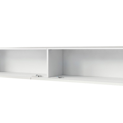 VÝPRODEJ - Televizní skříňka s bílým LED osvětlením 180 cm WILLA D - černá