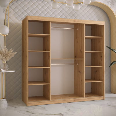 VÝPRODEJ - Dvoudveřová skříň NEA 2 - šířka 180 cm, dub artisan