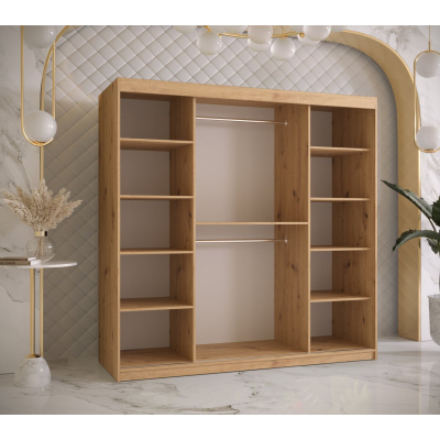 VÝPRODEJ - Dvoudveřová skříň NEA 2 - šířka 180 cm, dub artisan