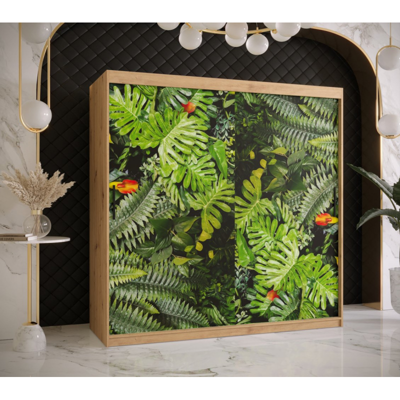 VÝPRODEJ - Dvoudveřová skříň NEA 2 - šířka 180 cm, dub artisan