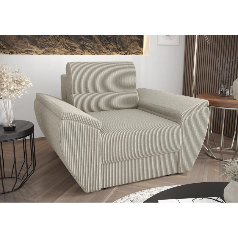 VÝPRODEJ - Stylové křeslo OPHELIA - šedo bílé