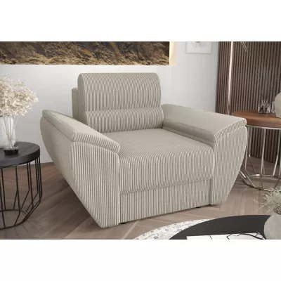 VÝPRODEJ - Stylové křeslo OPHELIA - šedo bílé