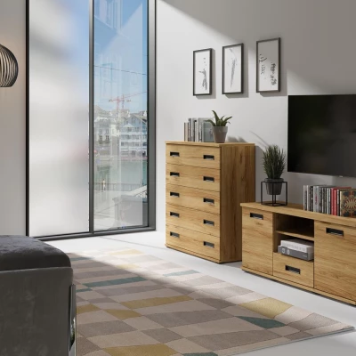 Komoda se šuplíky MAKEL - dub catania