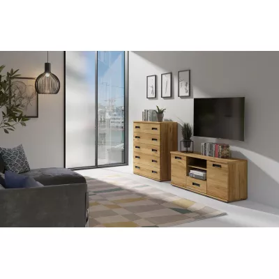 Komoda se šuplíky MAKEL - dub catania