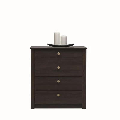 Nízká komoda se šuplíky FRIDLEY - dub sonoma čokoláda