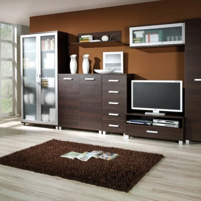 Úzká šuplíková komoda ANDOVER - kaštan wenge