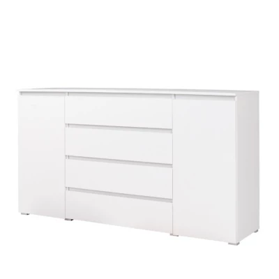 Kombinovaná široká komoda LIONU - bílá