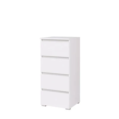 Šuplíková úzká komoda LIONU - bílá