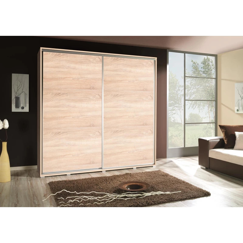 Široká šatní skříň 205 cm DANUBE 25 - dub sonoma