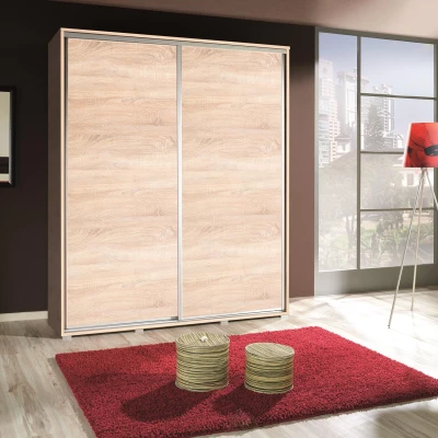 Vysoká šatní skříň 155 cm DANUBE 1 - dub sonoma