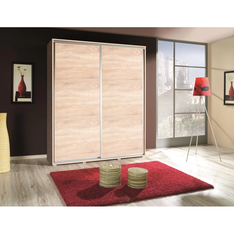 Vysoká šatní skříň 155 cm DANUBE 1 - dub sonoma