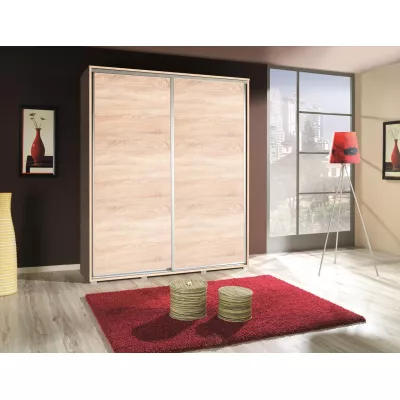 Vysoká šatní skříň 155 cm DANUBE 1 - dub sonoma