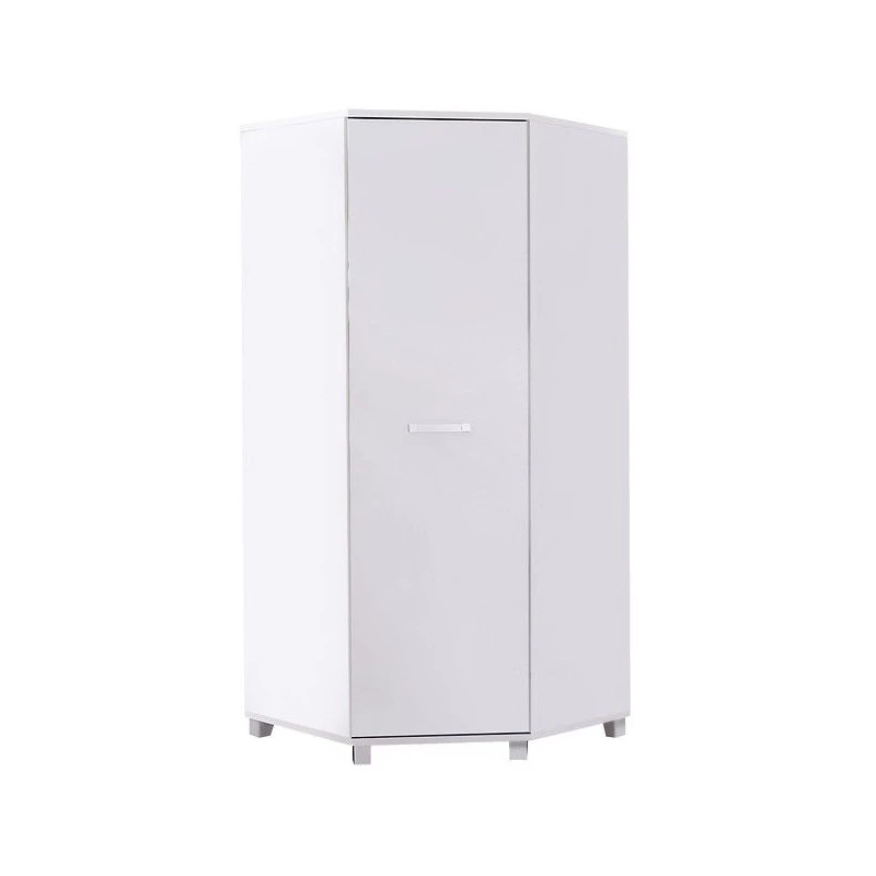 Rohová šatní skříň 90 cm ANDOVER - bílá