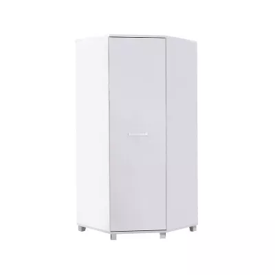 Rohová šatní skříň 90 cm ANDOVER - bílá