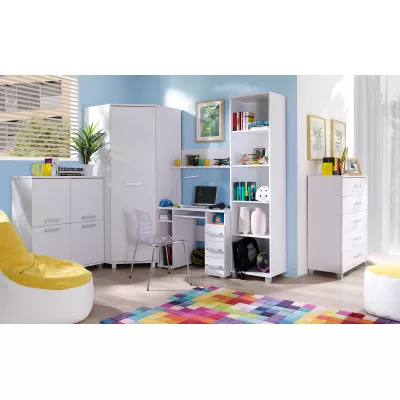 Rohová šatní skříň 90 cm ANDOVER - bílá