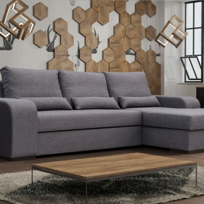 Rozkládací sedací souprava ELVIRA - tmavě šedá