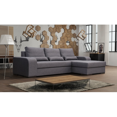 Rozkládací sedací souprava ELVIRA - tmavě šedá