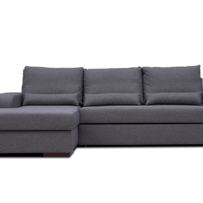 Rozkládací sedací souprava ELVIRA - tmavě šedá