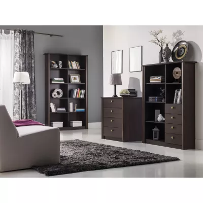 Závěsná široká police FRIDLEY - dub sonoma čokoláda