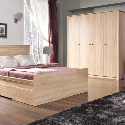 Závěsná široká police FRIDLEY - dub sonoma