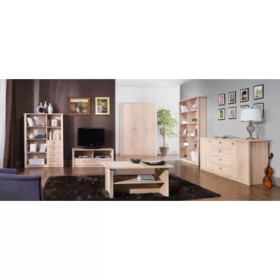 Závěsná široká police FRIDLEY - dub sonoma